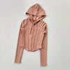 'Gone Girl' Hooded Ribbed Jacket