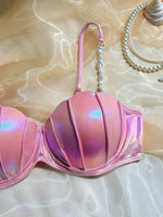 Princess Cut Reflective Bikini 3-Piece Set