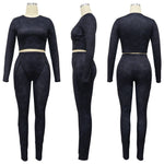 Livin' Ribbed Two Piece Tracksuit Set