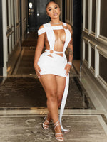 Cross Bandage Mini Dress