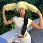 Cute Bunny Ear Plush Hat