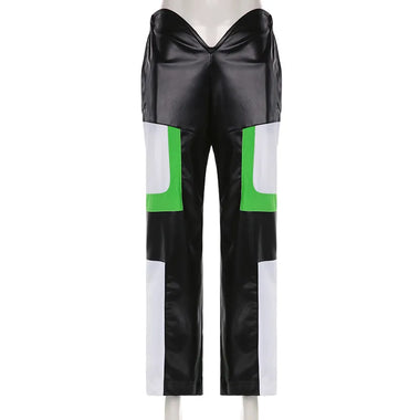 Y2K Motorcycle Style Leather Pants