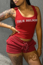 True Religion Two-Piece Shorts Set