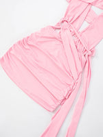 Cross Bandage Mini Dress