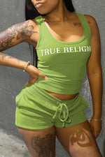 True Religion Two-Piece Shorts Set