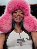 Plush Faux Fur Bomber Hat