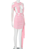 Cross Bandage Mini Dress