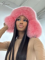 Plush Faux Fur Bomber Hat