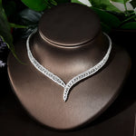 Flashy' Diamond Necklace & Earrings Set