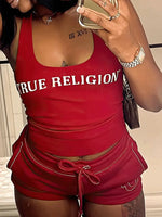 True Religion Two-Piece Shorts Set