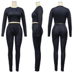 Livin' Ribbed Two Piece Tracksuit Set