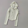 'Gone Girl' Hooded Ribbed Jacket
