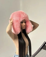 Plush Faux Fur Bomber Hat