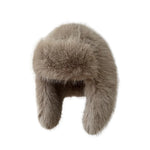 Plush Faux Fur Bomber Hat