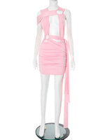 Cross Bandage Mini Dress