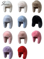 Plush Faux Fur Bomber Hat