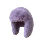 Plush Faux Fur Bomber Hat