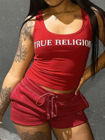 True Religion Two-Piece Shorts Set