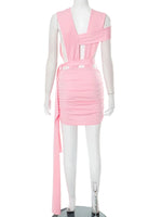 Cross Bandage Mini Dress