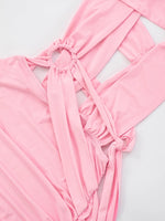 Cross Bandage Mini Dress