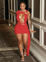 Cross Bandage Mini Dress