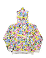 Cartoon Print Zip Up Hoodie