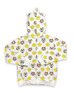 Cartoon Print Zip Up Hoodie