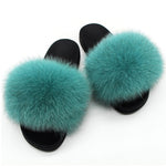 Faux Fur “Indifferent” Slides