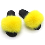 Faux Fur “Indifferent” Slides