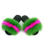 Faux Fur “Indifferent” Slides