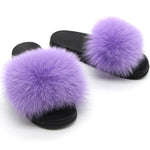 Faux Fur “Indifferent” Slides