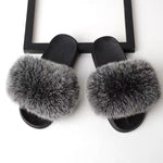 Faux Fur “Indifferent” Slides