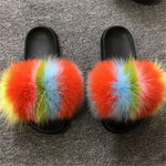 Faux Fur “Indifferent” Slides