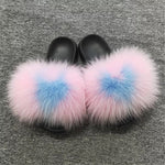 Faux Fur “Indifferent” Slides