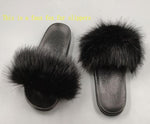 Faux Fur “Indifferent” Slides