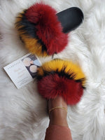 Faux Fur “Indifferent” Slides