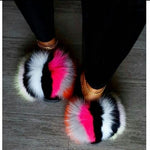 Faux Fur “Indifferent” Slides