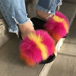 Faux Fur “Indifferent” Slides